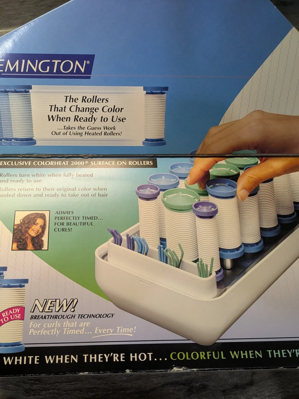 Remington Smart Setter 20 Visible-Heat Rollers in Purple, Blue,Green NIB Vintage